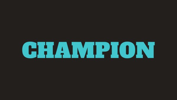 Champion надпись