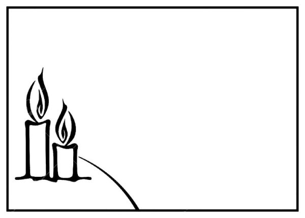 Траурная рамка со свечой