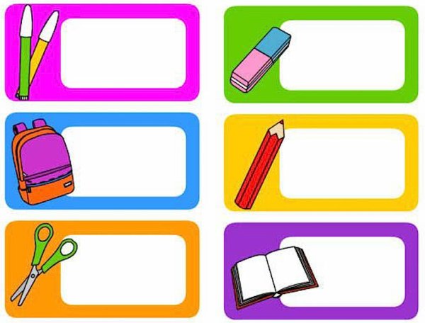 Этикетки для школьных принадлежностей