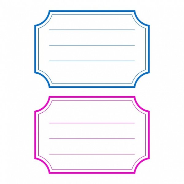 Наклейки на тетрадь для подписи