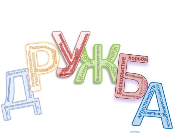 Дружба надпись