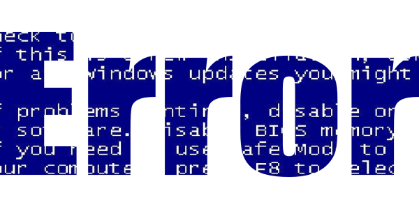 Надпись Error без фона