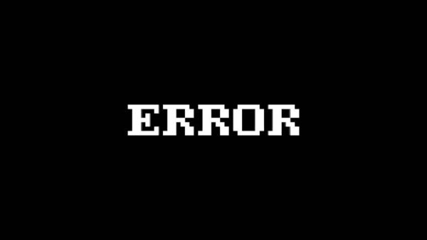 Error на черном фоне