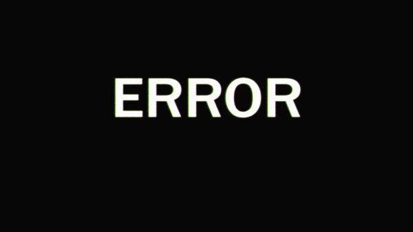 Надпись Эррор