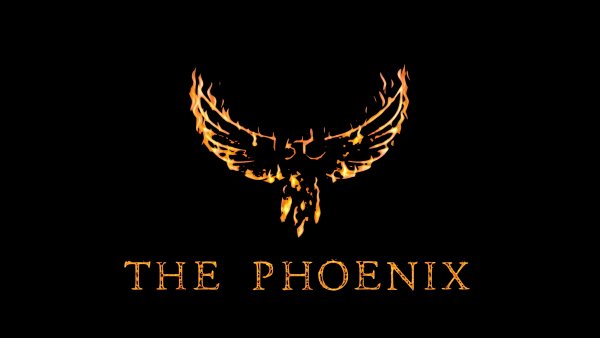 Золотой логотип на черном фоне