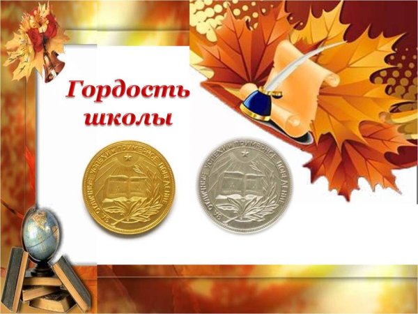 Медали гордость школы