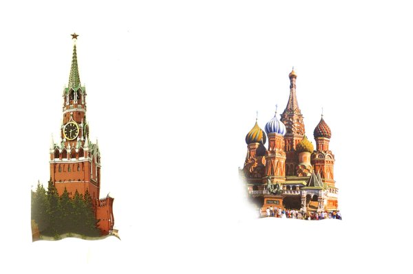 Московский Кремль на белом фоне