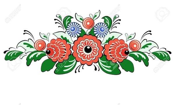 Рамка в стиле Городецкой росписи