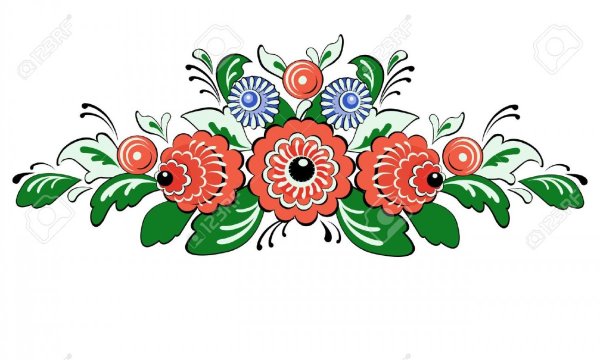 Рамка в стиле Городецкой росписи