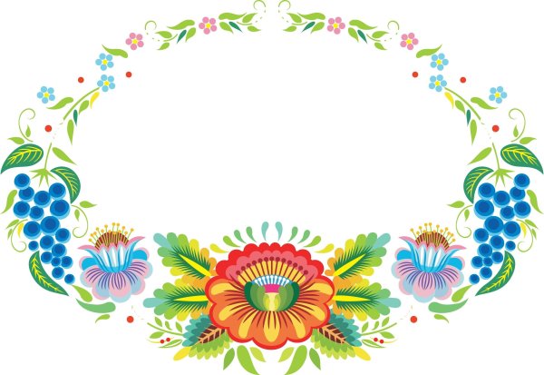 Украинский орнамент на прозрачном фоне