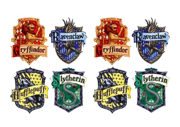 Эмблемы факультетов Хогвартса