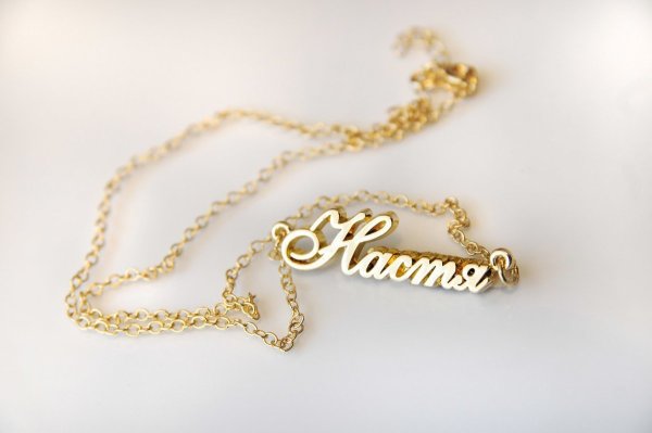 Золотая цепочка с именем Анастасия