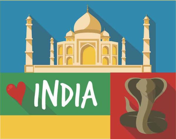 Красивая надпись India