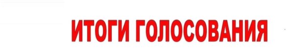 Итоги голосования надпись
