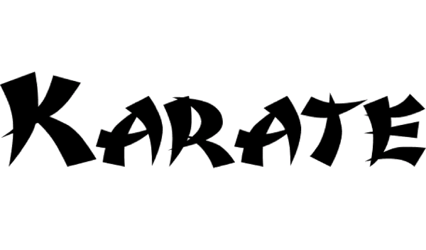 Надпись каратэ в японском стиле