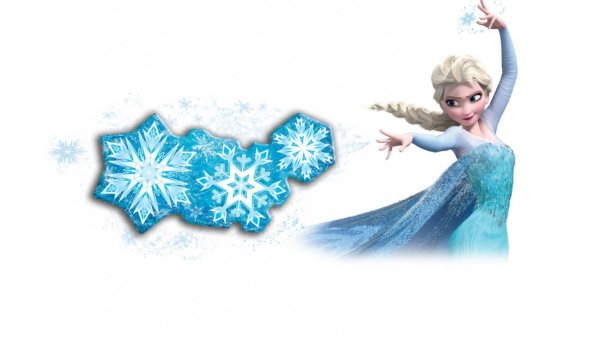 Эльза на белом фоне