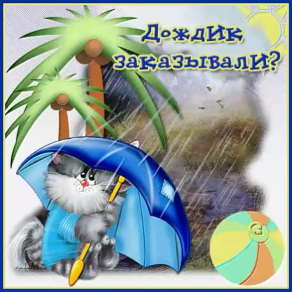 Открытки поздравления с дождем