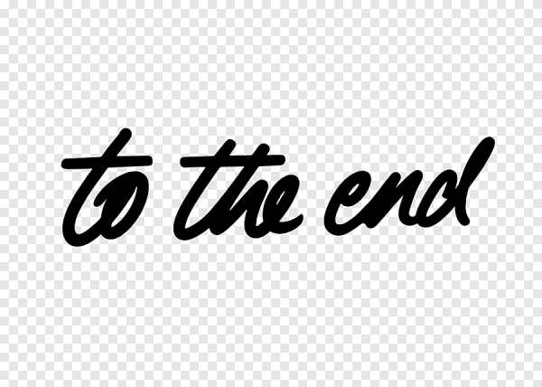The end на прозрачном фоне