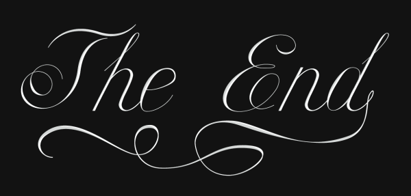 The end красивым шрифтом