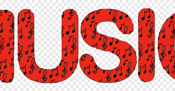 Надпись Music на прозрачном фоне