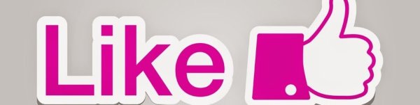 Надпись лайк на розовом фоне