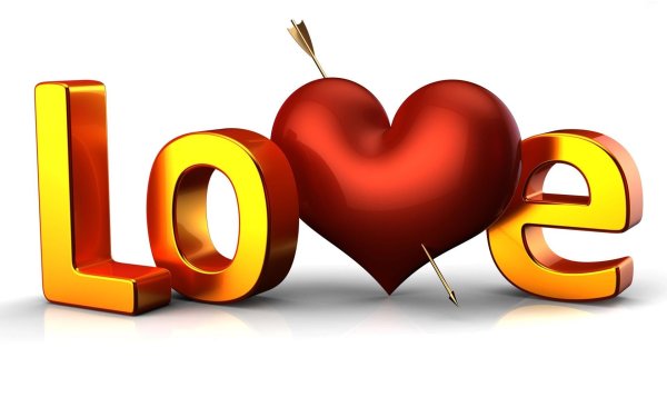 Золотая надпись Love на прозрачном фоне