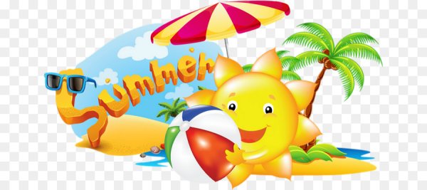 Happy Summer Holidays на прозрачном фоне