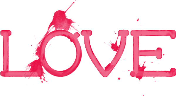 Надпись Love на прозрачном фоне