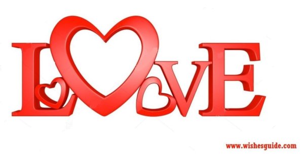 Слово Love на прозрачном фоне