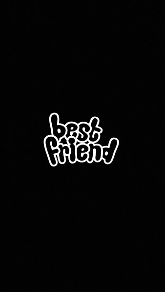 Надпись best friends на черном фоне
