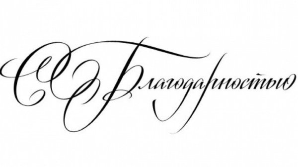 Благодарность красивая надпись