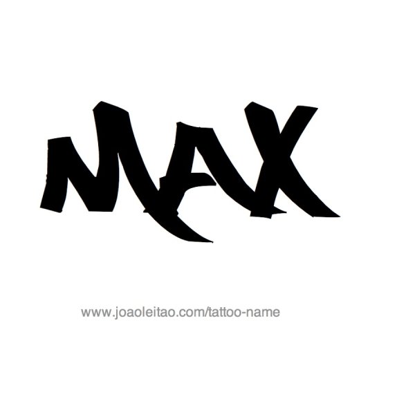 Эскиз тату имя Максим