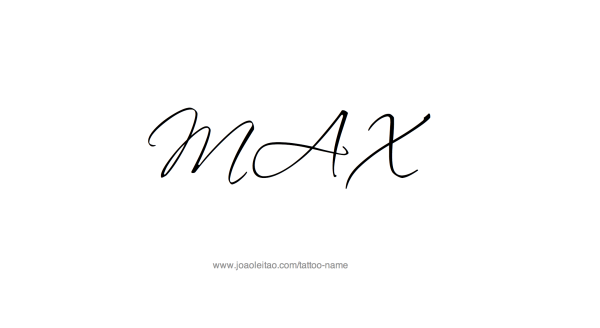 Надпись Макс тату