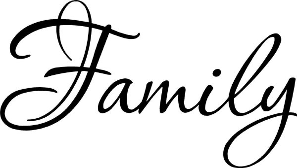 Family надпись на белом фоне