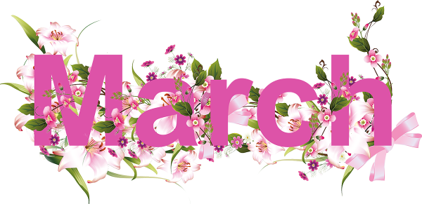 Март надпись красивая