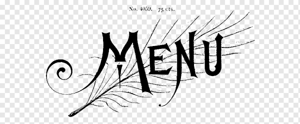 Меню надпись