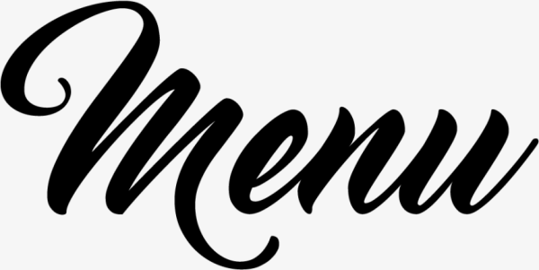 Надпись меню вектор