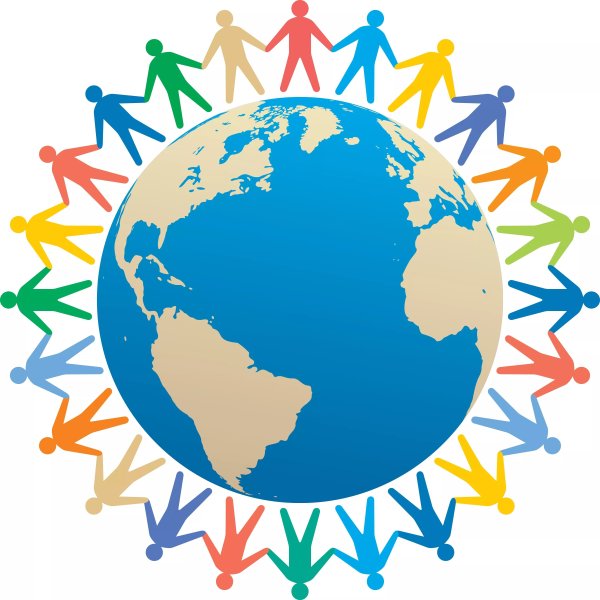 Человечки вокруг земного шара