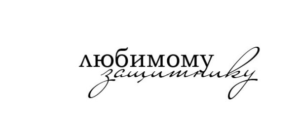 Моему любимому защитнику