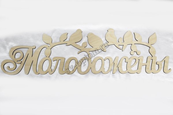 Красивая надпись молодожены