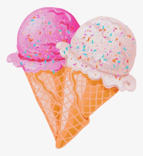 Мороженое на прозрачном фоне для презентации