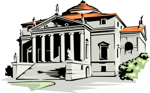Здание музея вектор