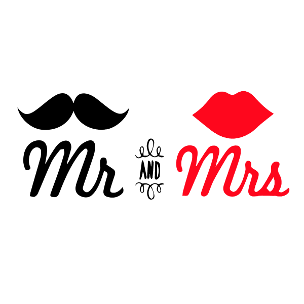 Надпись Mr и Mrs