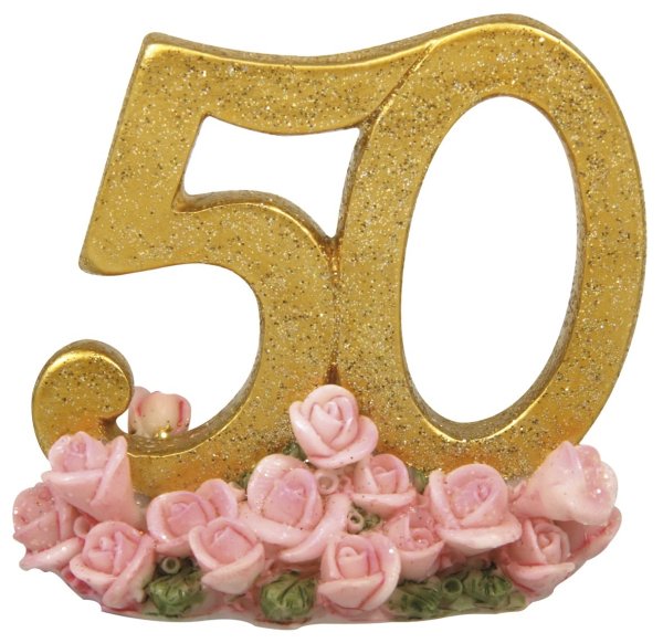 Цифра 50 Золотая
