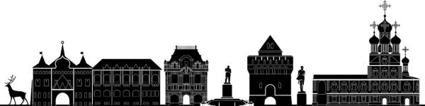 Кремль Нижний Новгород силуэт