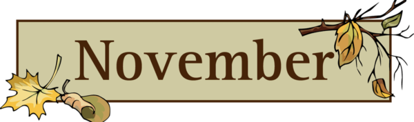 Ноябрь на английском