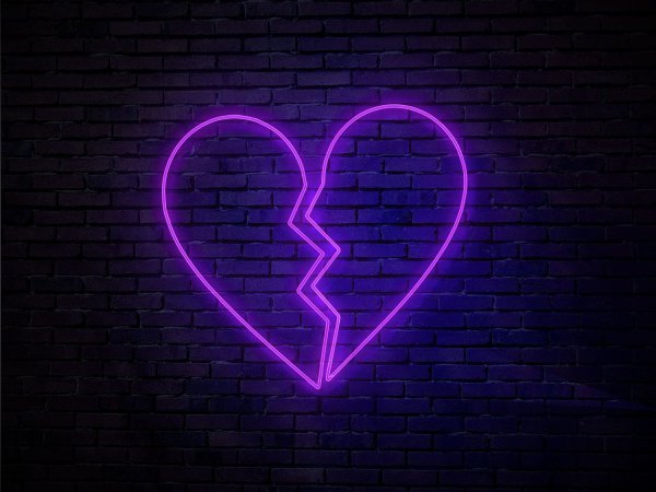 Неоновое разбитое сердце