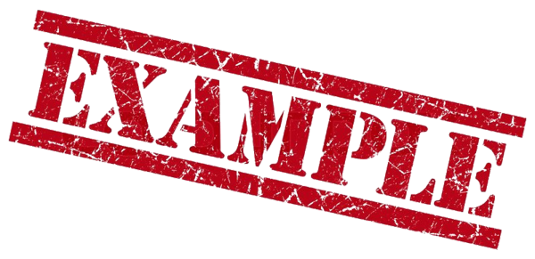 Например надпись