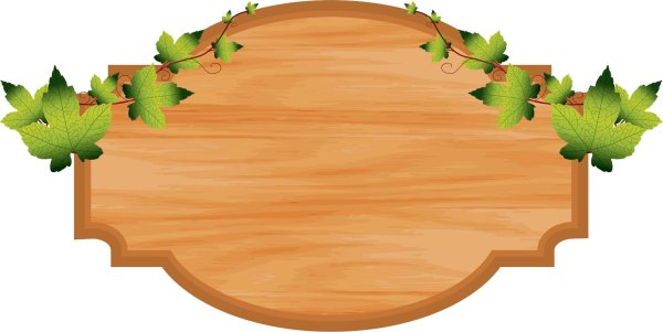 Деревянная табличка на прозрачном фоне