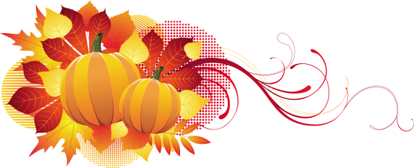 Дары осени на прозрачном фоне